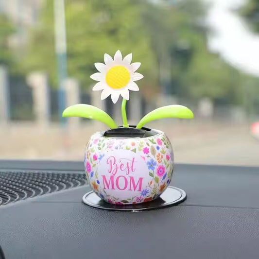 Solar Flower Pot Ornaments Creative Bee Unicorn Butterfly Dancing Decorations For Desk Window Car Interior Ornaments Kids Toy